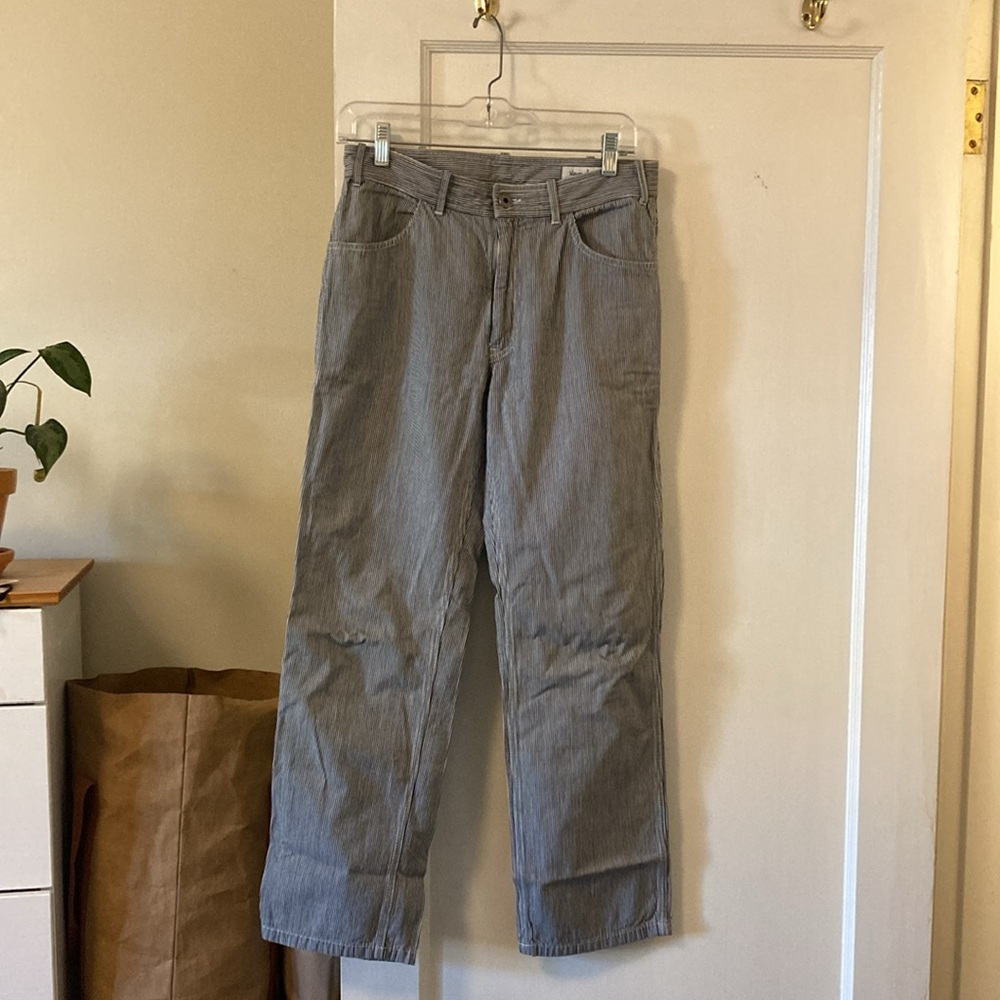 Steven Alan railroad stripe carpenter pants